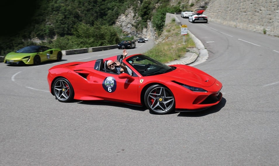 Pure Adrenalin supercar convoy on the road to Monaco