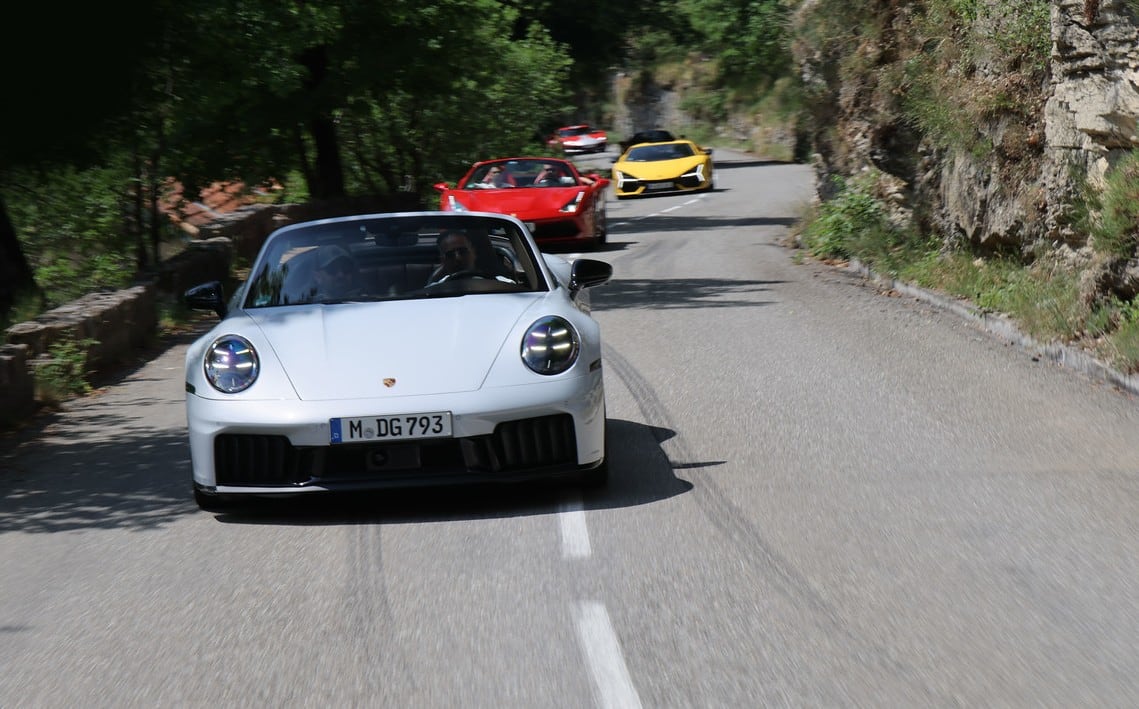 Pure Adrenalin supercar convoy on the road to Monaco