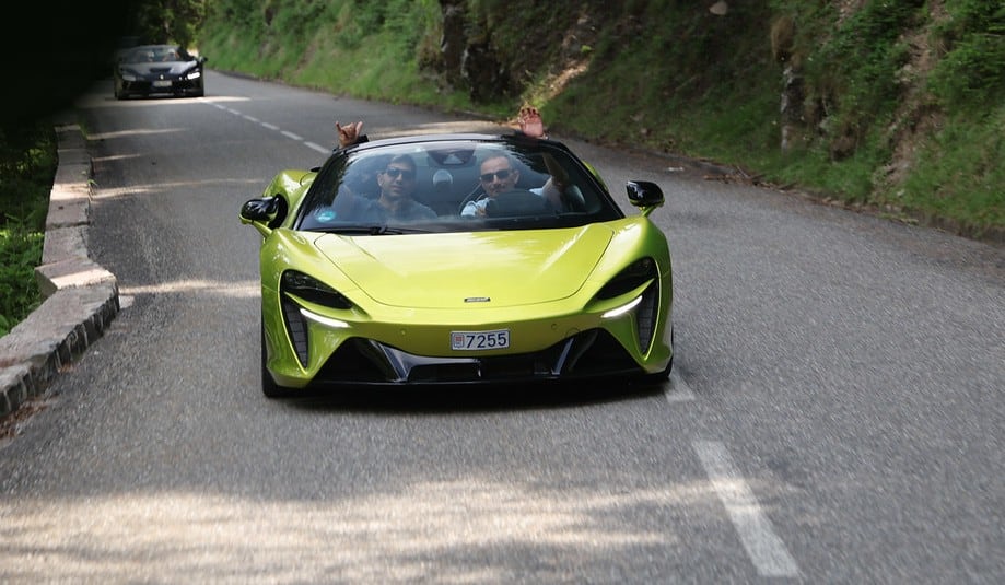 Pure Adrenalin supercar convoy on the road to Monaco