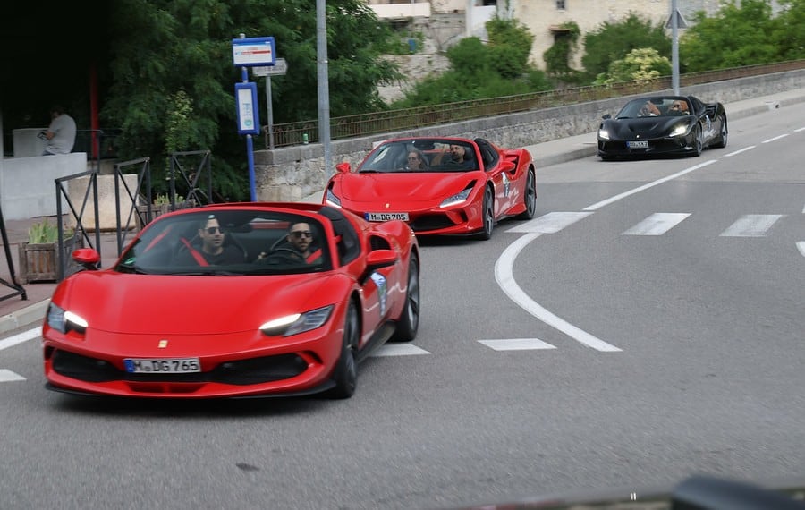 Pure Adrenalin supercar convoy on the road to Monaco