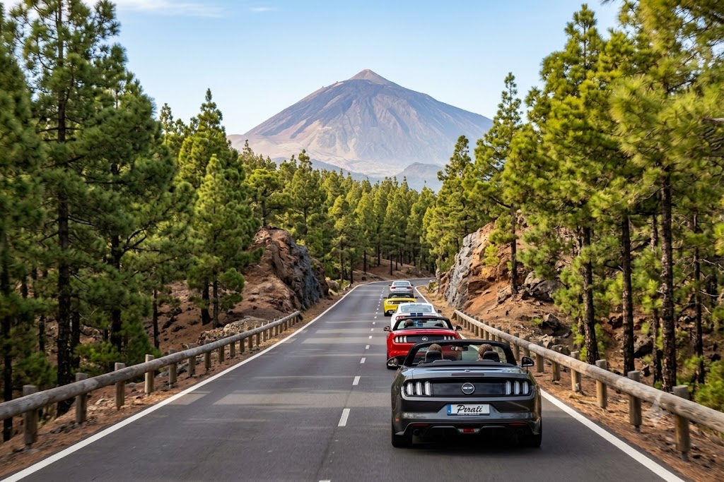 Pure Adrenalin Mustang convoy driving through Tenerife — photo 15 of 16